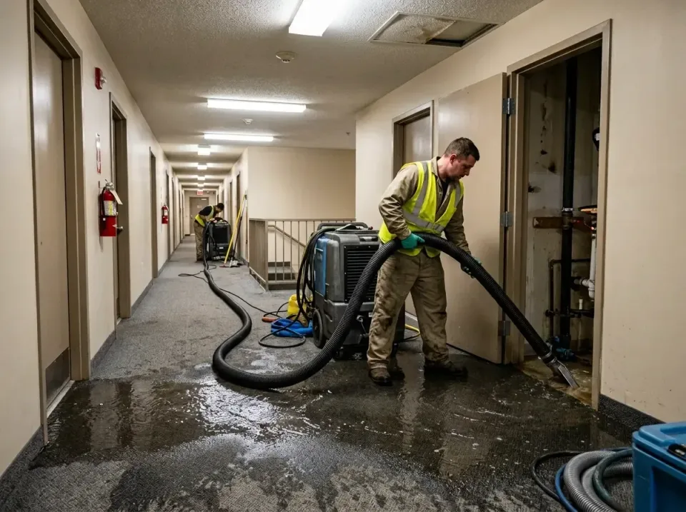 multi-unit-apartment-hallway-f-005 — frequently asked questions, Emergency Burst Pipe Water Extraction & Removal in Long Bea…